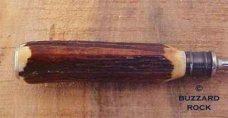 ~~ Old Time Near Mint Stag Handle Sharpening Steel ~~