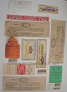 VINTAGE George WOSTENHOLM and Sons I*XL KNIFE Cutlery BOX LABELS & More