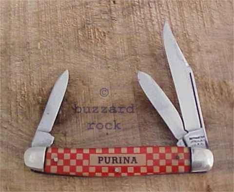 Checker Board PURINA Chow Ad Knife KUTMASTER UTICA N.Y. Checker Board PURINA Chow Ad Knife KUTMASTER UTICA N.Y.