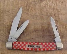 Checker Board PURINA Chow Ad Knife KUTMASTER UTICA N.Y.