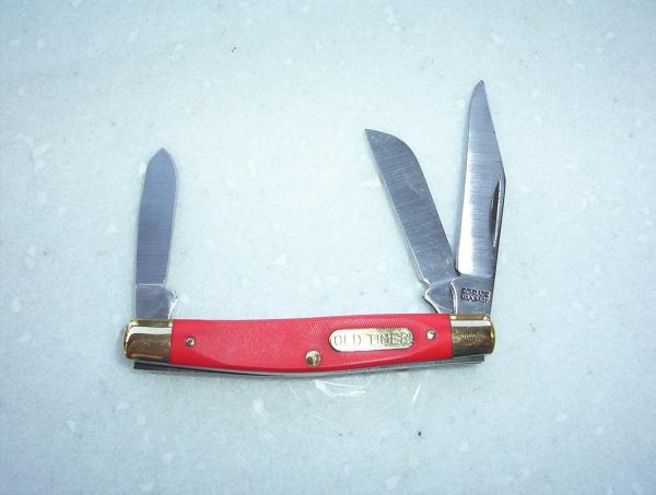 SCHRADE 34OT USA RED HANDLES NOS SCHRADE 34OT USA RED HANDLES NOS