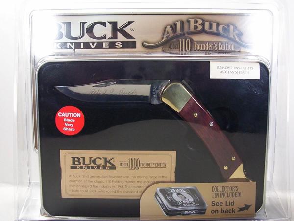 Buck 110 Knife Founders Edition w/Collector Tin NIB USA Buck 110 Knife Founders Edition w/Collector Tin NIB USA