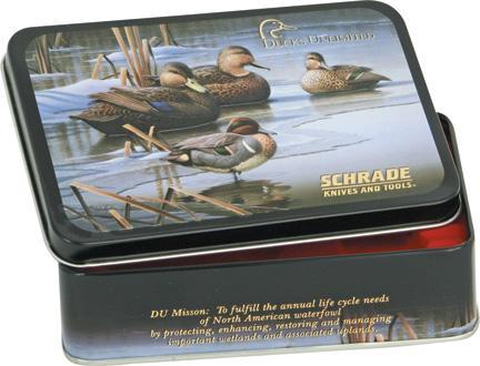 Schrade Ducks Unlimited Tin NEW OLD STOCK