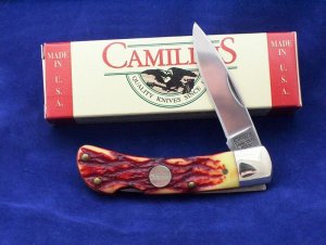CAMILLUS CM61 USA LOCKBACK nib Red stag delrin