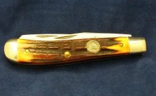 SCHRADE USA NKCA 1982 GENUINE STAG TRAPPER MINT
