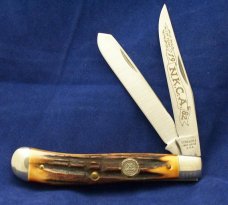 SCHRADE USA NKCA 1982 GENUINE STAG TRAPPER MINT