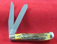 SCHRADE USA NKCA 1982 GENUINE STAG TRAPPER MINT LOW #