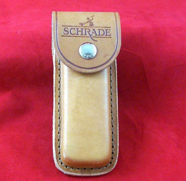 SCHRADE USA GENUINE LEATHER SHEATH SCHRADE logo NEW OLD STOCK SCHRADE USA GENUINE LEATHER SHEATH SCHRADE logo NEW OLD STOCK