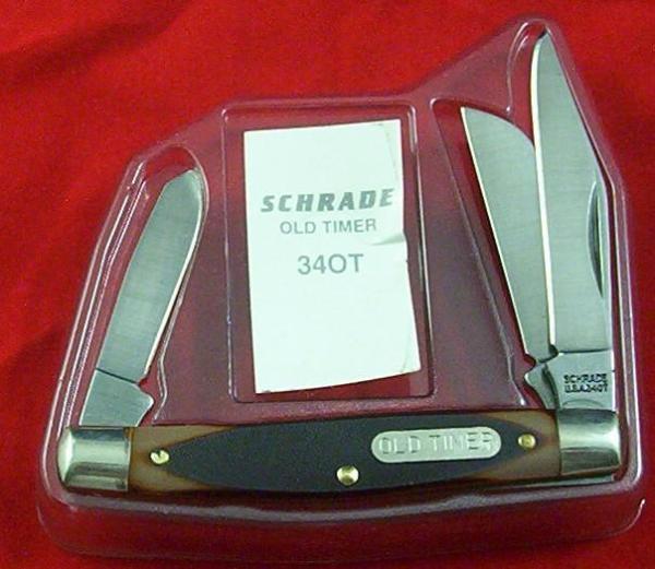 SCHRADE USA 34ot new old stock with magnetic display insert SCHRADE USA 34ot new old stock with magnetic display insert