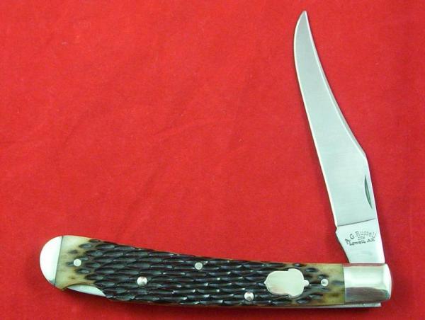 A.G. RUSSELL GENUINE JIGGED BONE TOADSTICKER LOCKBACK MADE IN U.S.A. NOS A.G. RUSSELL GENUINE JIGGED BONE TOADSTICKER LOCKBACK MADE IN U.S.A. NOS