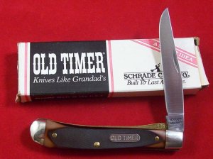 SCHRADE USA 194OT LOCKBLADE GUNSTOCK TRAPPER NOS