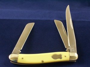 Schrade Walden Stockman yellow delrin CAMILLUS USA MADE