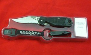 SCHRADE USA CH14S Sportmate Jr.- Cliphanger- 3 1/4 in. partially serrated, linerlock w pocket clip 