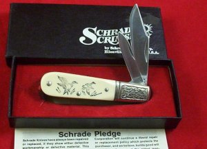SCHRADE USA USED BARLOW DUCKS WITH RUST 