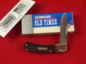 Schrade USA Old Timer  30T, Bearhead Single LOCKBlade  Knife 