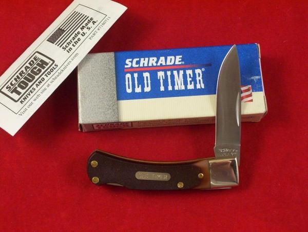Schrade USA Old Timer  30T, Bearhead Single LOCKBlade  Knife 