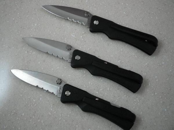 SCHRADE USA 3 x SW7SB Switch-It Lockback & new nos