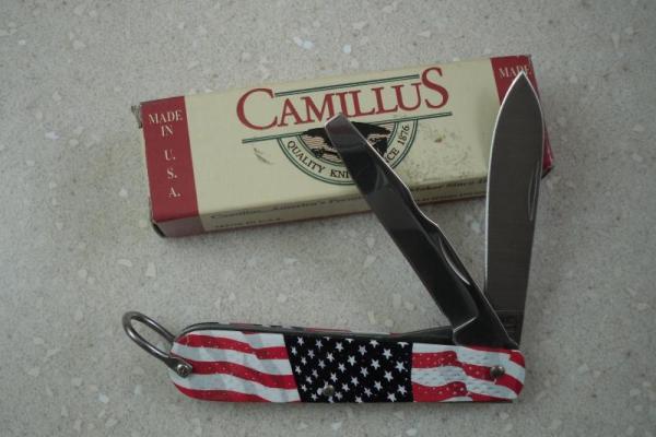 CAMILLUS 327F  USA FLAG KNIFE NEW OLD STOCK USA  ELECTRICIANS KNIFE