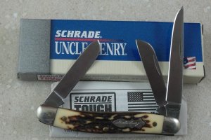 Schrade USA Uncle Henry Signature Stockman 897 UH knife made in USA. 