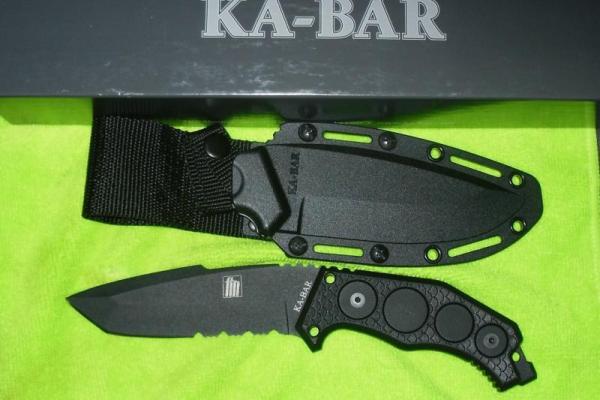Ka-Bar 5557 Fin Fixed serrated Blade TANTO NIB D2