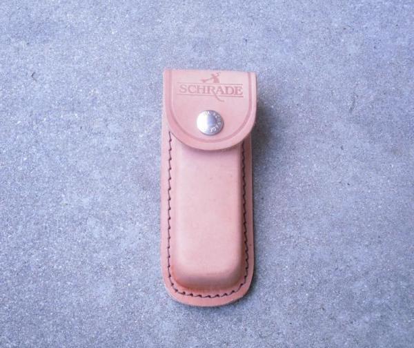SCHRADE USA GENUINE LEATHER SHEATH SCHRADE logo NEW OLD STOCK SCHRADE USA GENUINE LEATHER SHEATH SCHRADE logo NEW OLD STOCK