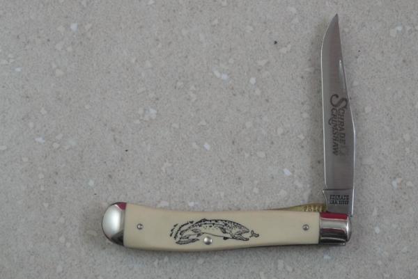 Schrade USA Scrimshaw SC503 1978 TRAPPER Schrade USA Scrimshaw SC503 1978 TRAPPER