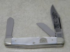 Edge Mark Solingen Germany History of Cutlery Knife Grinding Pearl Stockman Knife in Box