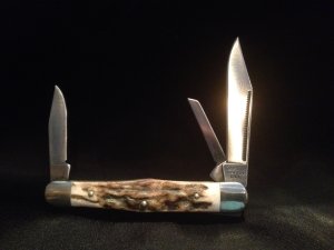 Camillus Model 72 Whittler, Custom Elk Stag Unused