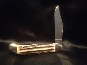 Schrade+ USA 1250T, Beautiful Sambar Stag