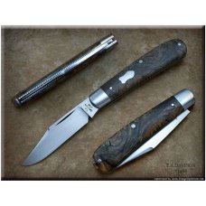 Todd Davison Custom California Buckeye Burl Folder 1486