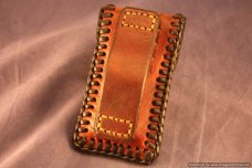 Todd Davison Afzelia Lay Wood Scales. #1498---Plus Belt Sheath.
