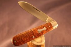 Todd Davison Afzelia Lay Wood Scales. #1498---Plus Belt Sheath.