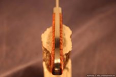 Todd Davison Afzelia Lay Wood Scales. #1498---Plus Belt Sheath.