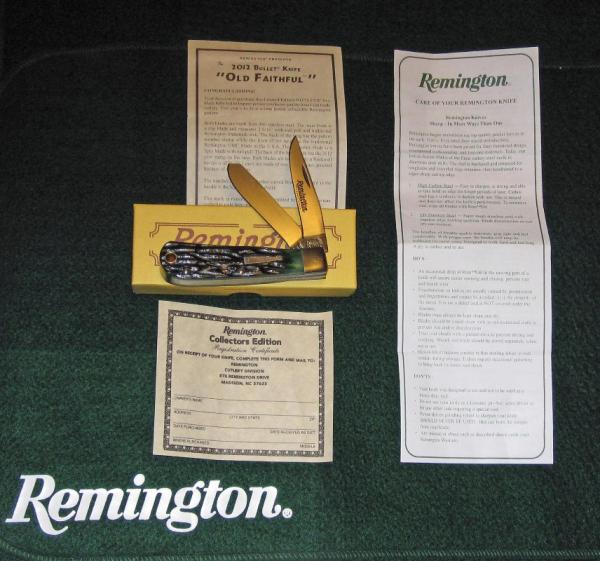 Mint 2012 Remington OLD FAITHFUL R1173 Bullet Knife