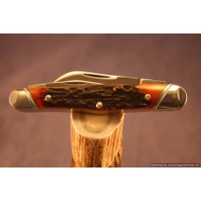 Tuna Valley Cutlery India Amber Stag Carpenter Whittler. #483