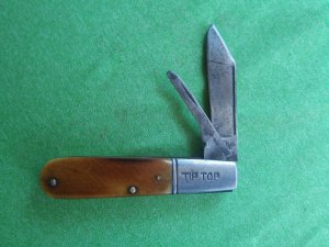 Camillus Tip Top  Barlow No.11 no line marking Brown Bone Handles    