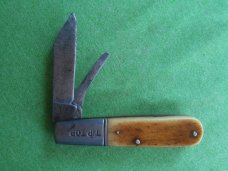 Camillus Tip Top  Barlow No.11 no line marking Brown Bone Handles    
