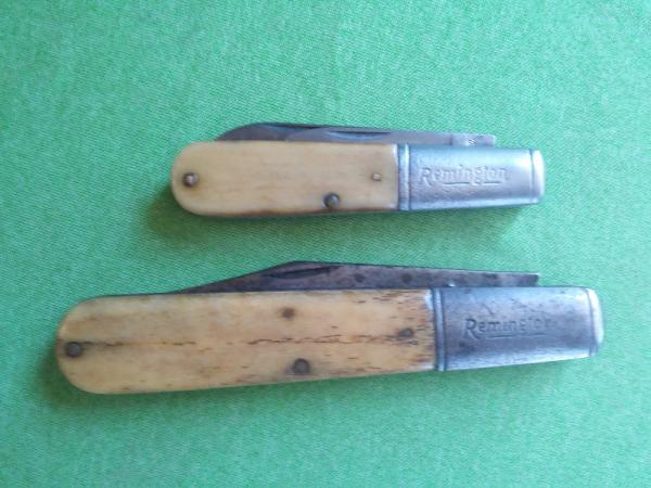 A Pair of Remington Barlows with bone handles     