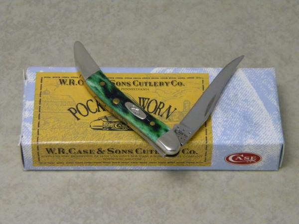 Case XX USA 2012 Pocket Worn Burnt Green Bone 610096 SS Tiny Toothpick Knife in Box