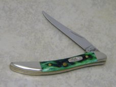 Case XX USA 2012 Pocket Worn Burnt Green Bone 610096 SS Tiny Toothpick Knife in Box