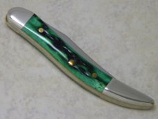 Case XX USA 2012 Pocket Worn Burnt Green Bone 610096 SS Tiny Toothpick Knife in Box
