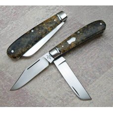 Todd Davison Box Elder Burl---A Rare Two Blade Folder. #1524