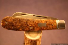 Todd Davison Box Elder Burl---A Rare Two Blade Folder.  #1524