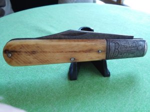 Grand Daddy Master Barlow by Colonial Saw Cut Bone handles   