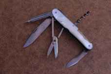 Rare Antique 1909 Victorinox VICTORIA Swiss Army Knife SAK Mother of Pearl