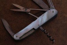 Rare Antique 1909 Victorinox VICTORIA Swiss Army Knife SAK Mother of Pearl