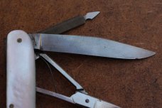 Rare Antique 1909 Victorinox VICTORIA Swiss Army Knife SAK Mother of Pearl