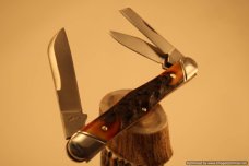 Tuna Valley Cutlery India Amber Stag Carpenter Whittler.   #487