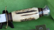 German Fixed Blade Hunting Knife with Stag Handles