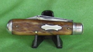 Excelsior Knife Co. 2 blade jack  Brown Bone handles